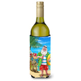 Caroline'S Treasures Beach Christmas Santa Claus Swimming Wine Bottle Koozie Hugger, 750Ml, Multicolor