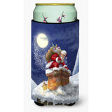Caroline'S Treasures Christmas Santa Claus In The Chimney Tall Boy Koozie Hugger, Multicolor