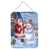 Caroline'S Treasures Christmas Santa Claus And Snowman Wall Or Door Hanging Prints Aph6200Ds1216, 16Hx12W, Multicolor