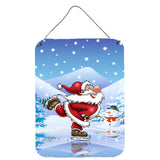 Caroline'S Treasures Christmas Santa Claus Ice Skating Wall Or Door Hanging Prints Aph6386Ds1216, 16Hx12W, Multicolor