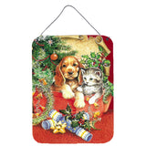 Caroline'S Treasures Christmas Puppy And Kitten Wall Or Door Hanging Prints Aph7551Ds1216, 16Hx12W, Multicolor