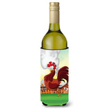 Caroline'S Treasures Aph7630Literk Rooster Chicken On The Run Wine Bottle Koozie Hugger, 750Ml, Multicolor