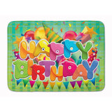 Caroline'S Treasures Happy Birthday Floor Mat, 19 X 27, Multicolor