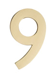 Architectural Mailboxes 3582PB9 Floating House Number 9 Polished Brass 4 in.