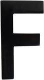 Architectural Mailboxes 3582BF 4 in. Brass Floating House Letter F Black