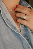 Tiny Sacred Heart Necklace in Sterling Silver