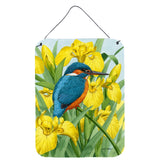 Caroline'S Treasures Kingfisher In Yellow Irises Wall Or Door Hanging Prints Asa2009Ds1216, 16Hx12W, Multicolor