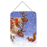 Caroline'S Treasures Reindeers & Squirrel Wall Or Door Hanging Prints Asa2016Ds1216, 16Hx12W, Multicolor