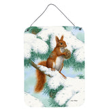Caroline'S Treasures Red Squirrel With Pine Cone Wall Or Door Hanging Prints Asa2033Ds1216, 16Hx12W, Multicolor