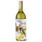 Caroline'S Treasures Asa2052Literk Great Tit Wine Bottle Koozie Hugger, 750 Ml, Multicolor