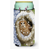 Caroline'S Treasures Tawny Owl In The Tree Tall Boy Koozie Hugger, Multicolor