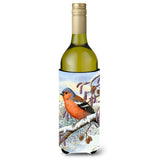 Caroline'S Treasures Asa2066Literk Eurasian Bullfinch Wine Bottle Koozie Hugger, 750 Ml, Multicolor