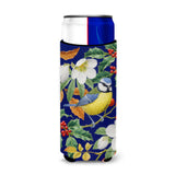 Caroline'S Treasures Eurasian Blue Tit Michelob Ultra Koozies For Slim Cans, Multicolor