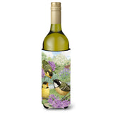 Caroline'S Treasures Asa2098Literk Coal Tits Wine Bottle Koozie Hugger, 750 Ml, Multicolor