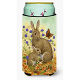 Caroline'S Treasures Rabbit And Baby Tall Boy Koozie Hugger, Multicolor
