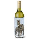 Caroline'S Treasures Donkeys Wine Bottle Koozie Hugger, 750 Ml, Multicolor