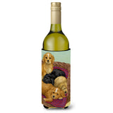 Caroline'S Treasures Puppies Wine Bottle Koozie Hugger, 750 Ml, Multicolor