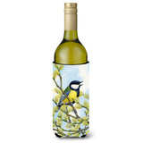 Caroline'S Treasures Eurasian Blue Tit On A Branch Wine Bottle Koozie Hugger, 750 Ml, Multicolor