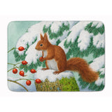 Caroline'S Treasures Winter Red Squirrel Floor Mat, 19 X 27, Multicolor