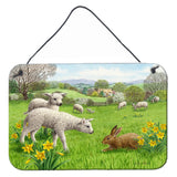 Caroline'S Treasures Lambs, Sheep And Rabbit Hare Wall Or Door Hanging Prints Asa2179Ds812, 8Hx12W, Multicolor