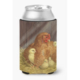 Caroline'S Treasures Asad0109Cc My Little Chickadees Hen With Chicks Can Or Bottle Hugger, Multicolor