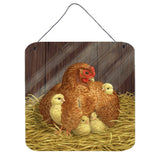 Caroline'S Treasures My Little Chickadees Hen With Chicks Wall Or Door Hanging Prints Asad0109Ds66, 6Hx6W, Multicolor