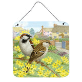 Caroline'S Treasures House Sparrows By Sarah Adams Wall Or Door Hanging Prints Asad0677Ds66, 6Hx6W, Multicolor