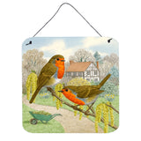 Caroline'S Treasures European Robin By Sarah Adams Wall Or Door Hanging Prints Asad0684Ds66, 6Hx6W, Multicolor