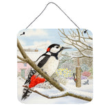 Caroline'S Treasures Spotted Woodpecker By Sarah Adams Wall Or Door Hanging Prints Asad0701Ds66, 6Hx6W, Multicolor