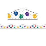 Magnetic Border, Multi-Colored Paws, 12