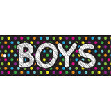 Color Chalk Dots Boys Laminated 2-Sided Pass, 9 x 3.5