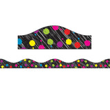 Big Magnetic Magi-Strips, Black Scribble Color Dots, 12