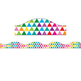 Magnetic Scallop Border Color Triangles, 12
