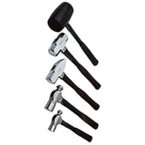 HAMMER SET BALL PEIN 5PIECE with FIBERGLASS HANDLES