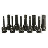 SOCKET IMPACT SET 1/2DR 10PIECE FRACTIONAL HEX