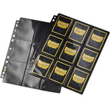 Dragon Shield Binder Pages - 18 Pocket Clear With Black Back - 50X18 Binder Pages - Trading Cards - Card Games - Compatible With