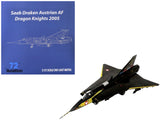 Saab Draken Fighter Aircraft 21 Draken 45th Anniversary Dragon Knights Retirement Livery (2005) Austrian Air Force 1/72 Diecas