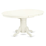 Avbo5-Lwh-Lc 5 Pc Kitchen Table Set With A Dining Table And Four Faux Leather Seat Chairs In Linen White