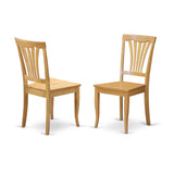 Avon7-Oak-W 7 Pckitchen Table Set - Dinette Table And 6 Dining Chairs