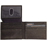 Anchor21 Rfid Mens Brown Wallet - Passcase - Genuine Leather