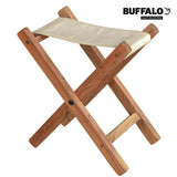 Amerihome Acacia And Canvas Folding Stool