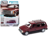 1985 Dodge Caravan Van Crimson Red and Black Mighty Minivans Series 1/64 Diecast Model Car by Auto World
