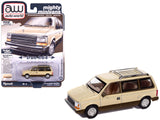 1987 Plymouth Voyager Van Light Cream and Golden Bronze Metallic 2Tone Mighty Minivans Series 1/64 Diecast Model Car by Auto
