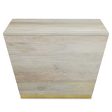 Abba Solid Mango Wood Square Coffee Table In White Wash