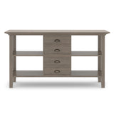 Redmond Solid Wood 54 Inch Wide Transitional Console Sofa Table In Farmhouse Grey