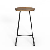 Amberly 30 Inch Saddle Bar Stool (Set Of 2) In Natural/Black