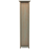 Amherst Solid Wood 5 Shelf Bookcase In Distressed Grey