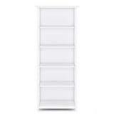 Amherst Solid Wood 5 Shelf Bookcase In White