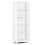 Amherst Solid Wood 5 Shelf Bookcase In White