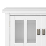 Artisan Solid Wood 30 Inch Wide Transitional Low Storage Cabinet In White